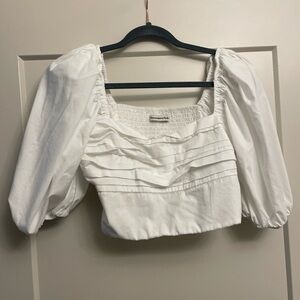 Abercrombie Puffy Sleeve Crop Top